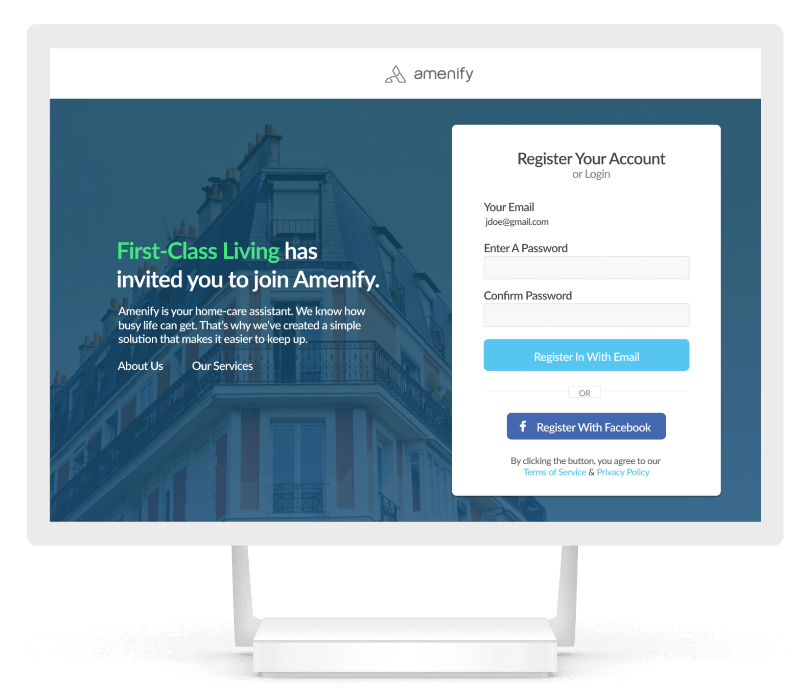 Amenify SaaS platform interface